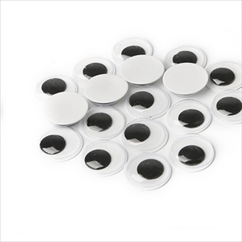 带胶背胶黑白彩色活动动物眼睛贴配件diy玩具娃娃眼珠材料配件26