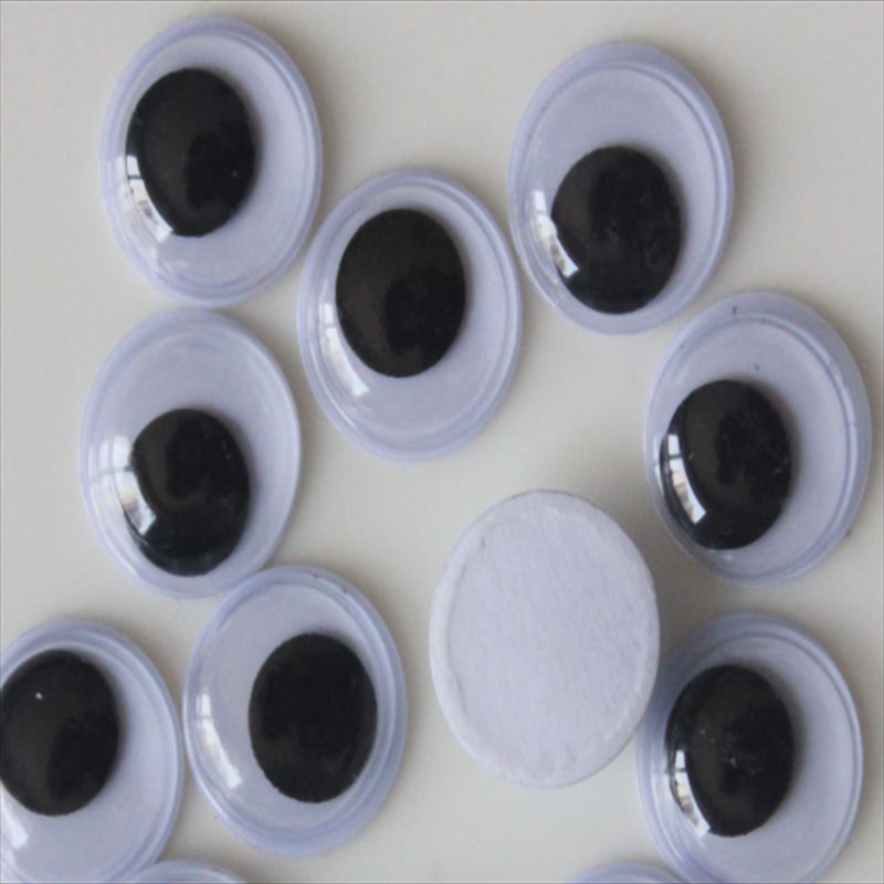 带胶背胶黑白彩色活动动物眼睛贴配件diy玩具娃娃眼珠材料配件18