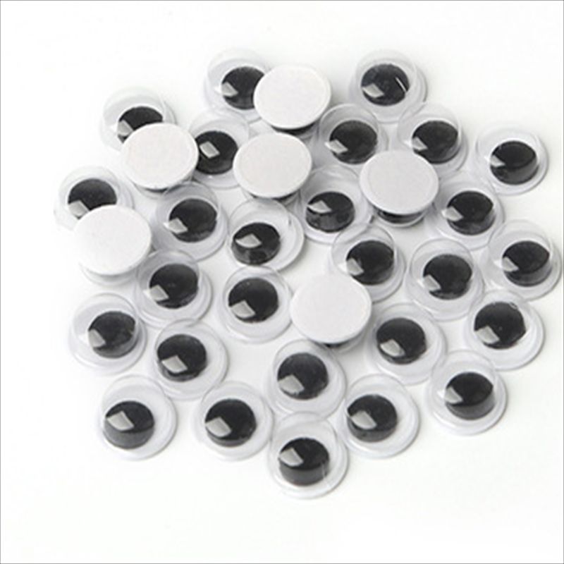 带胶背胶黑白彩色活动动物眼睛贴配件diy玩具娃娃眼珠材料配件51