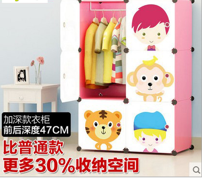 组合收纳柜折叠组装布艺衣柜详情图4