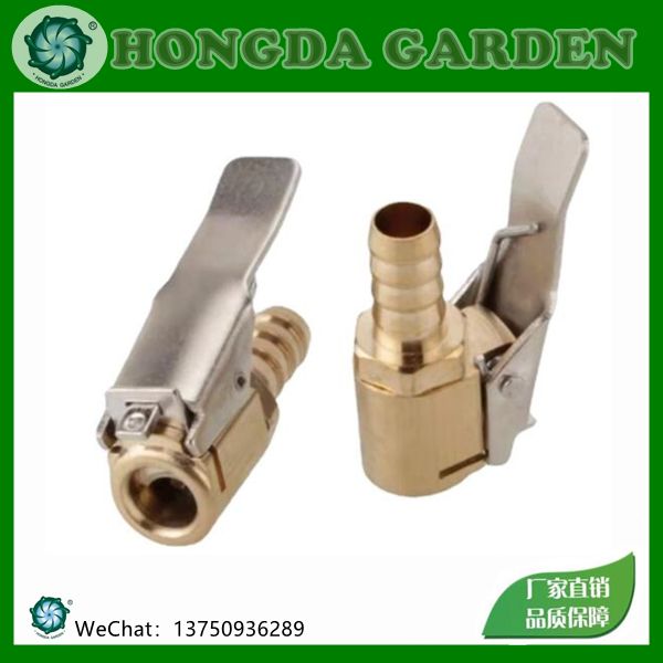 轮胎快速充气嘴加气头/胎压表打气咀头子铜制/夹头式打气咀充气工具细节图