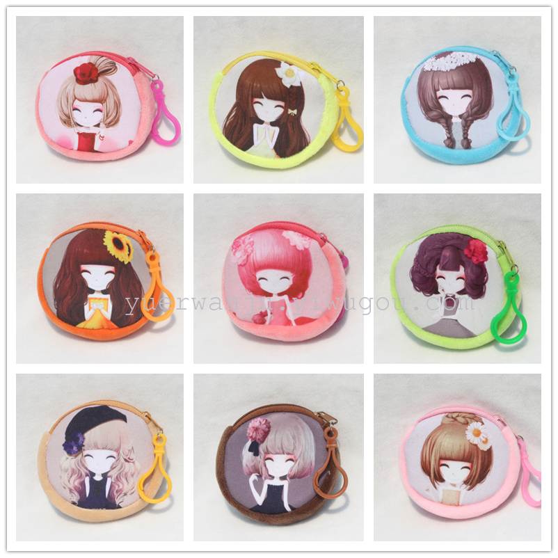 毛绒玩具钱包零钱包硬币包印刷公主包印刷包立体小书包零钱包热转印零钱包详情图4