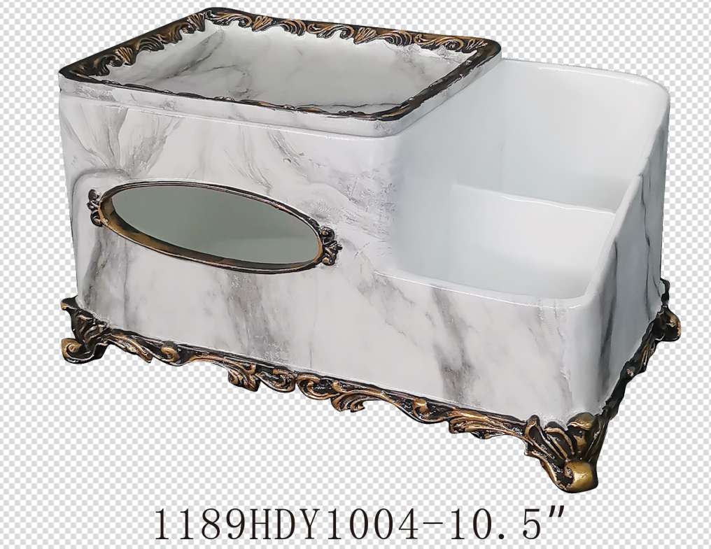 European-style multi-functional tissue box, living room coffee table, household tissue box, creative American retro remote control storage box Item Picture