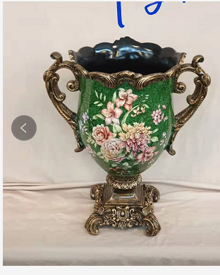 瓷器花瓶/中纤板工艺白底实物图