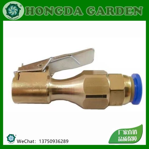 轮胎快速充气嘴加气头/胎压表打气咀头子铜制/夹头式打气咀充气工具产品图