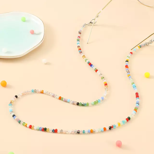 Rose Angel's new fashionable crystal colorful lanyard mask chain and eyeglass chain pic 6