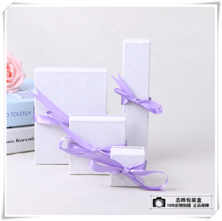 High-end jewelry box Necklace jewelry box Jewelry box bow box