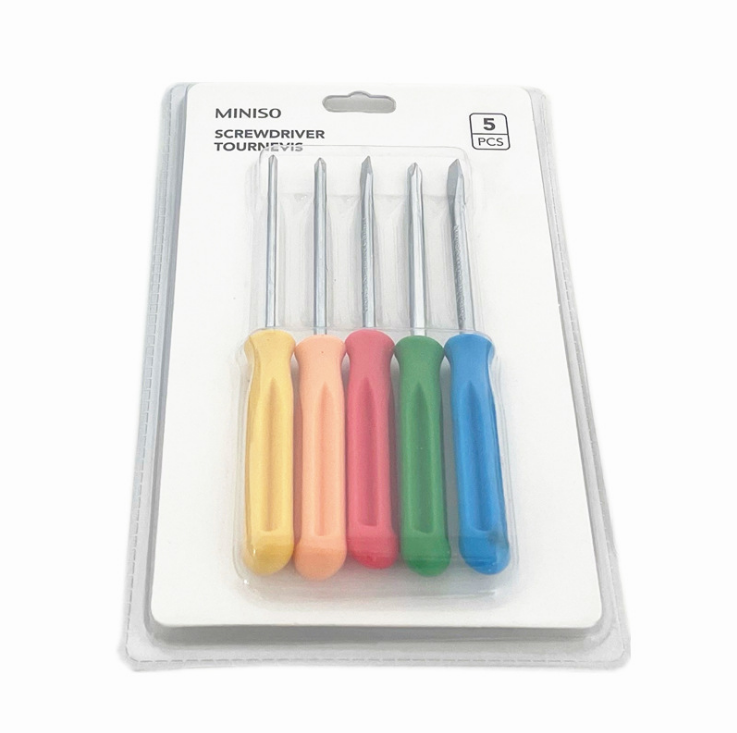 Carbon steel flat-head cross-head screwdriver set detail image 5