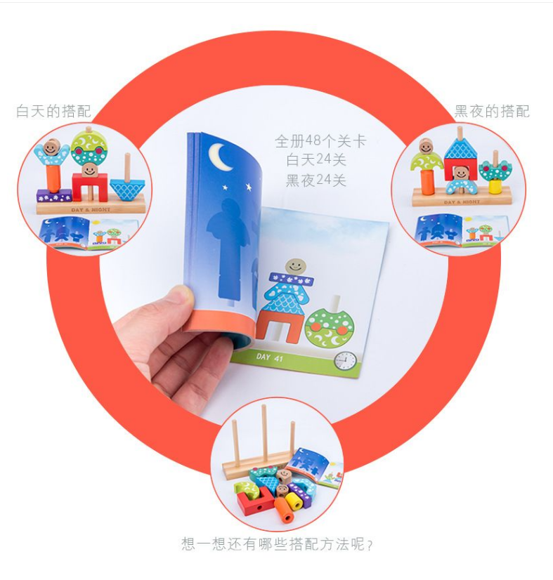 儿童数字认知时钟早教 时间认知蒙特梭 利木质积木3 -4-5岁拼图玩具批发 厂家直销详情3