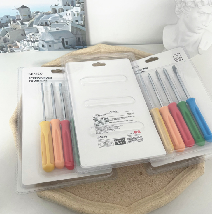 Carbon steel flat-head cross-head screwdriver set detail image 3