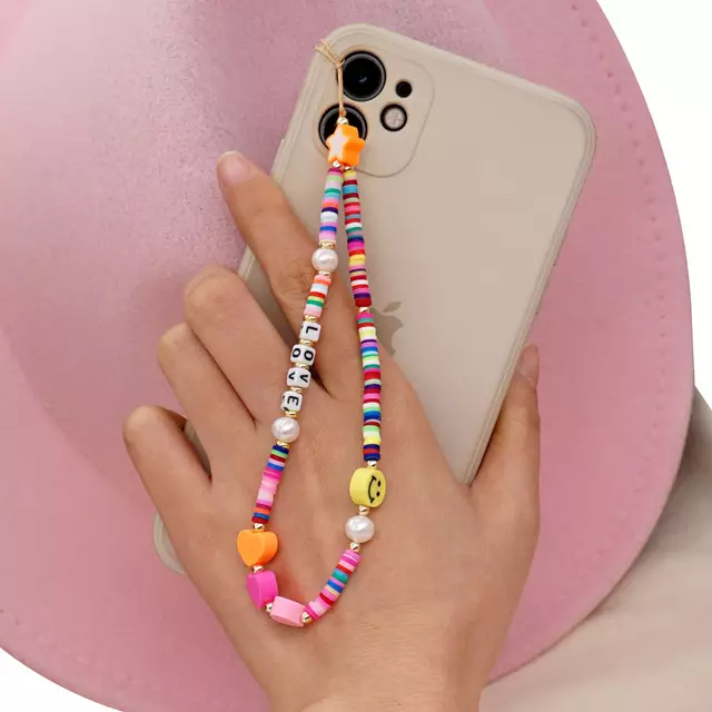 Rose Angel, colorful soft clay fruit smiley face eyes, multiple mobile phone chains, Internet bestsellers detail image 6