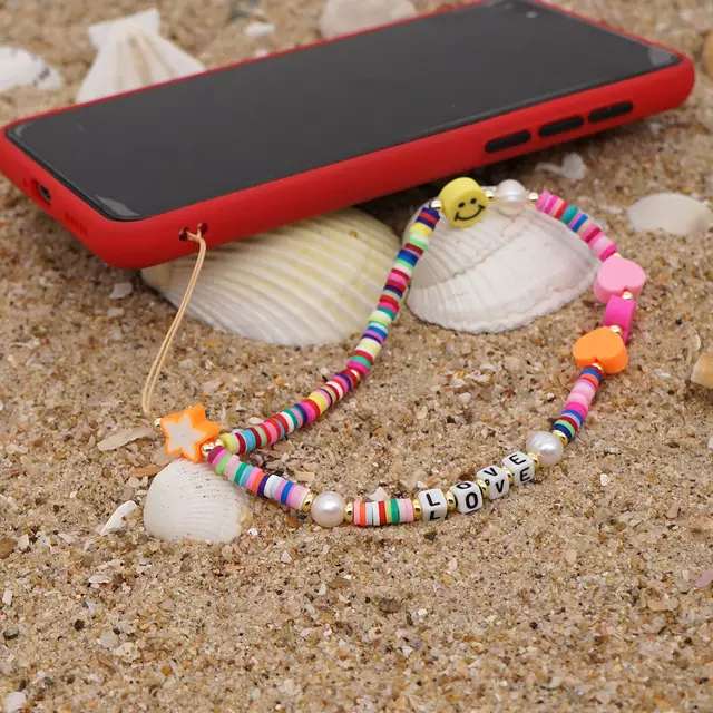 Rose Angel, colorful soft clay fruit smiley face eyes, multiple mobile phone chains, Internet bestsellers detail image 3