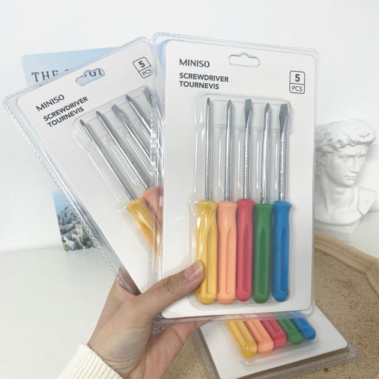 Carbon steel flat-head cross-head screwdriver set
