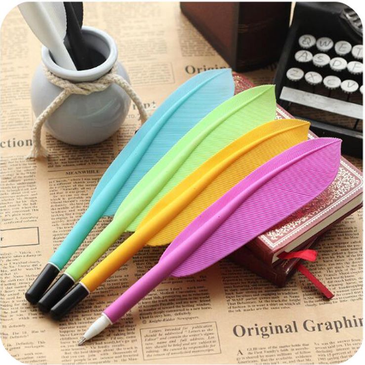 Stylish feather neutral Pen Black 0.5mm signature pen