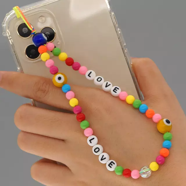 Rose Angel, colorful soft clay fruit smiley face eyes, multiple mobile phone chains, Internet bestsellers detail image 4