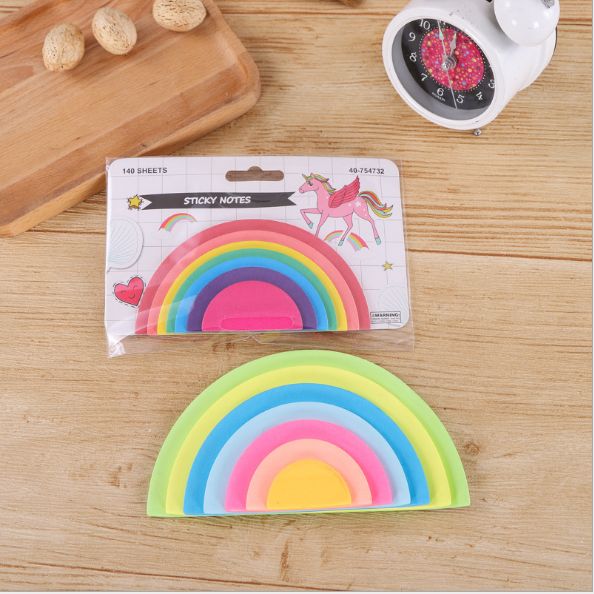 New 7-color rainbow Sticky Note square paper
