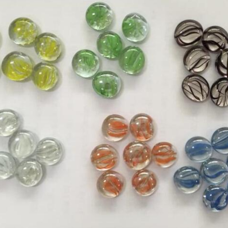 500克17-20mm红黄兰绿白紫花瓣玻璃扁珠 1.7cm-2.0cm彩色八瓣玻璃扁珠 棋子玩具装饰 彩色异形块
