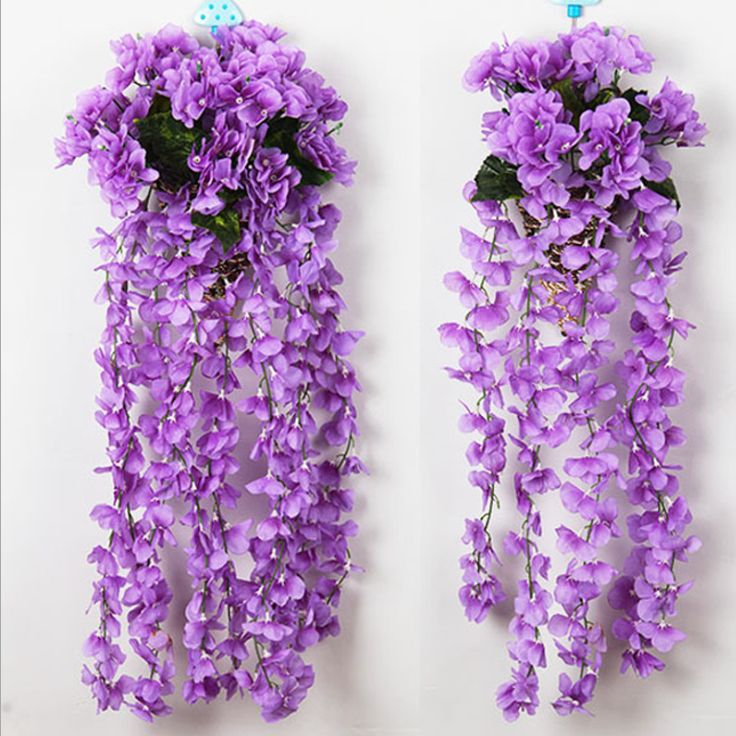 Artificial flower vine living room balcony violet wall hanging flowers