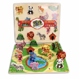 Wooden 3D scene jigsaw puzzle toys