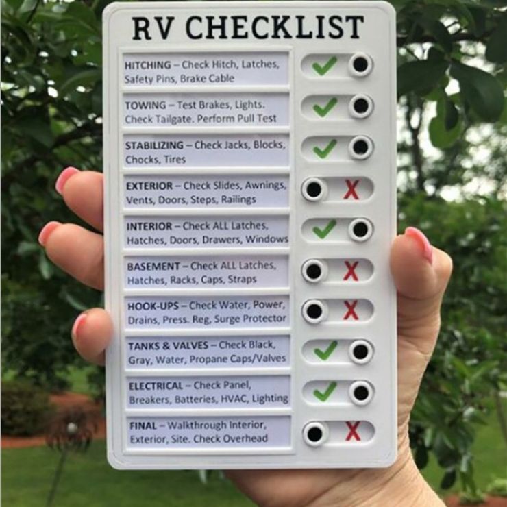 Rv note message checklist
