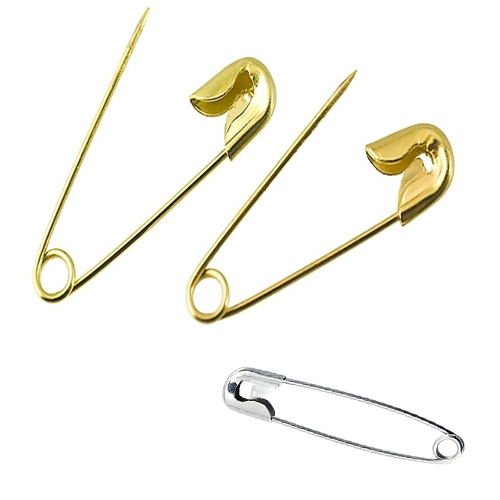 No. 000, golden iron pin, 18.5mm golden, silver and black old-fashioned large pin, children's safety insurance pin, clothing tag accessory, decorative small buckle pin details Picture