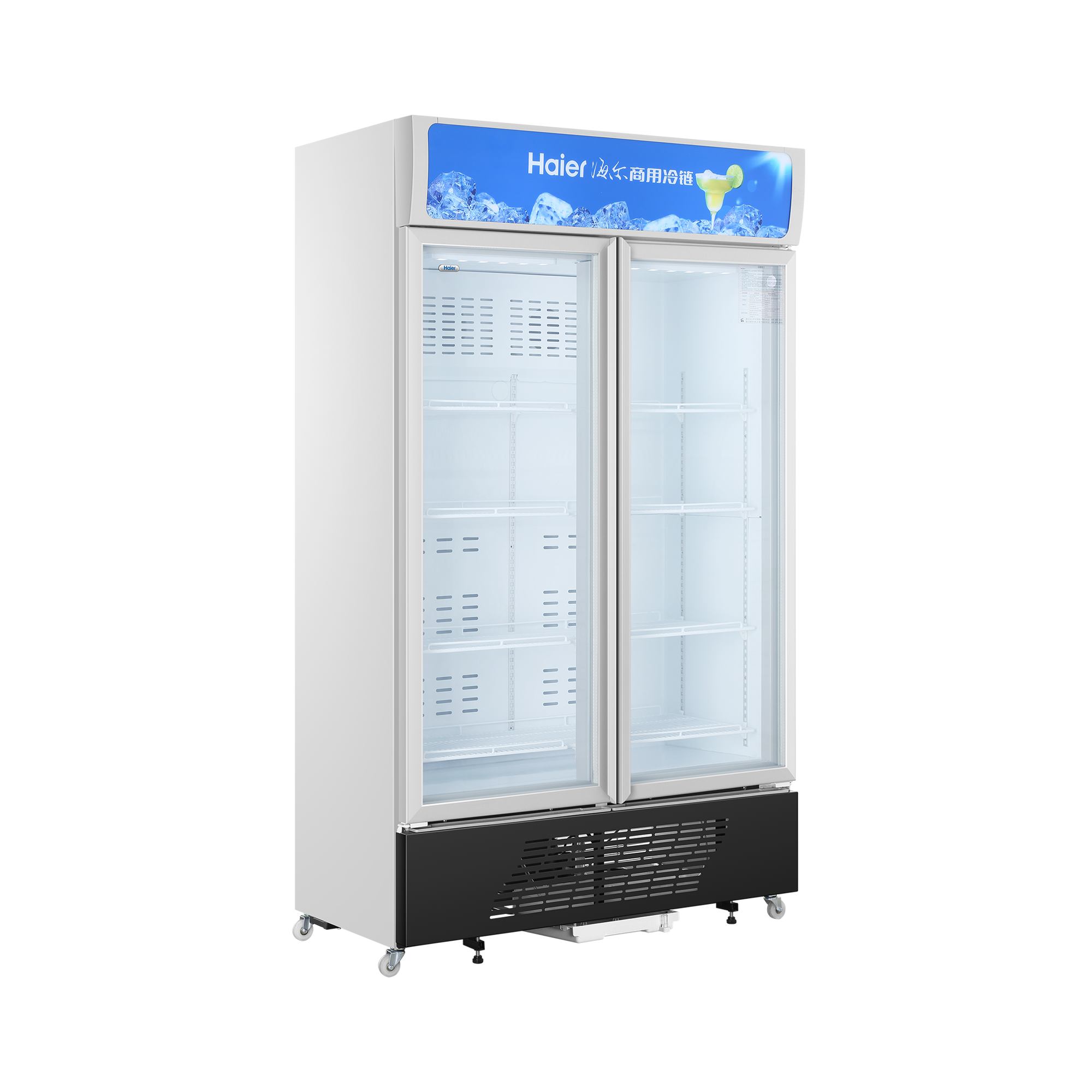 Haier SC-650HS vertical commercial double-door display cabinet, beverage refrigeration glass preservation cabinet pic 3