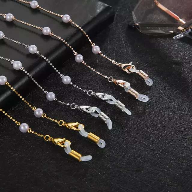 Rose Angel trendy and fashionable pearl glasses, pendant chains and mask chains are all bestsellers on the Internet pic 2