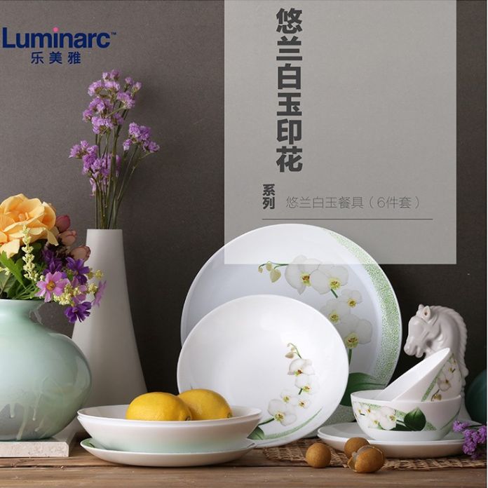 玻璃餐具套装实物图