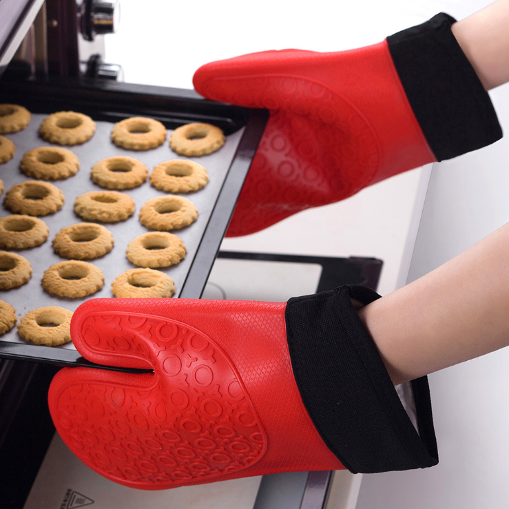 Double-layer silicone two-finger gloves detail image 2