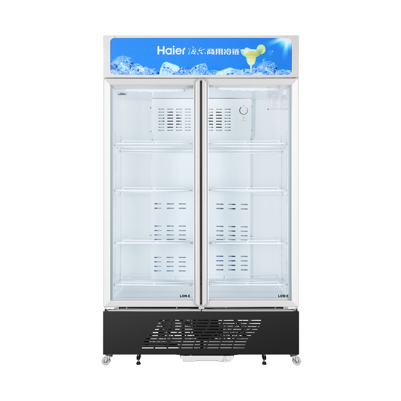Haier SC-650HS vertical commercial double-door display cabinet, beverage refrigeration glass preservation cabinet pic 1