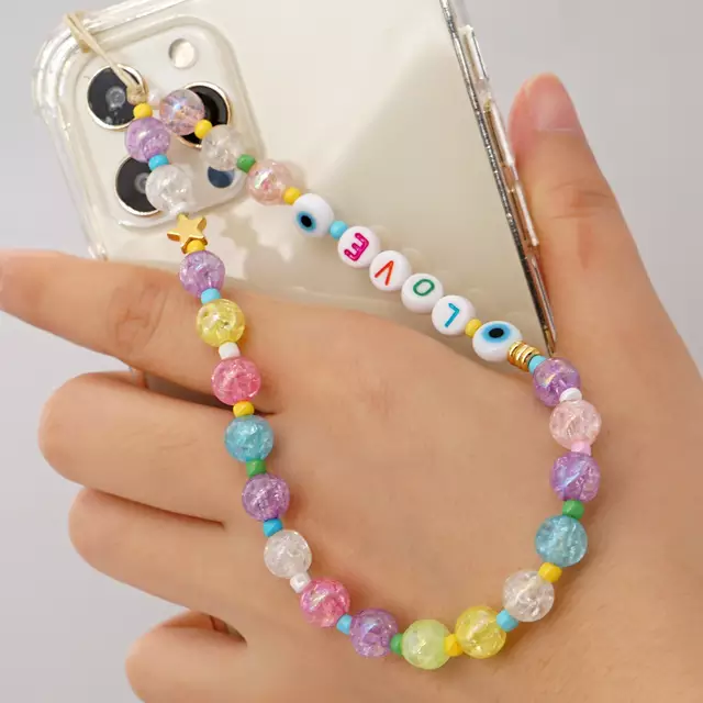 Rose Angel Network's best-selling colorful mobile phone chain lanyard and phone case accessories detail image 6