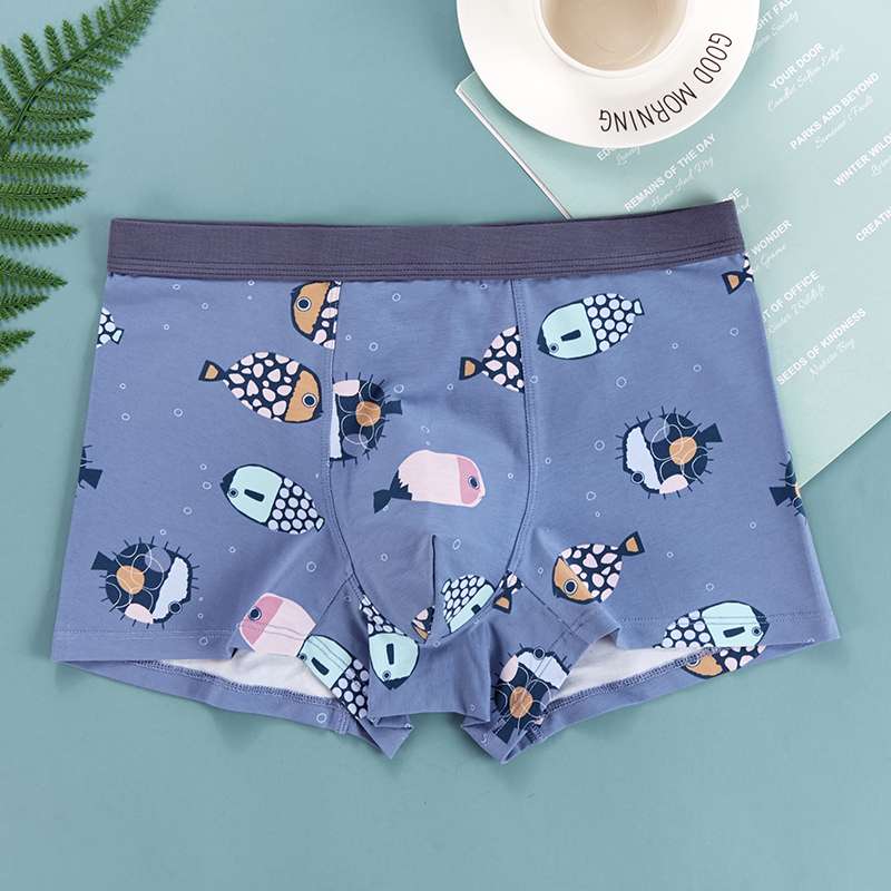 Men's underwear made of pure cotton with large prints Specification image
