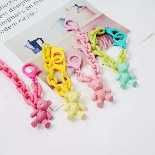 Cartoon candy bear wrist strap, phone case accessory bracelet details Picture