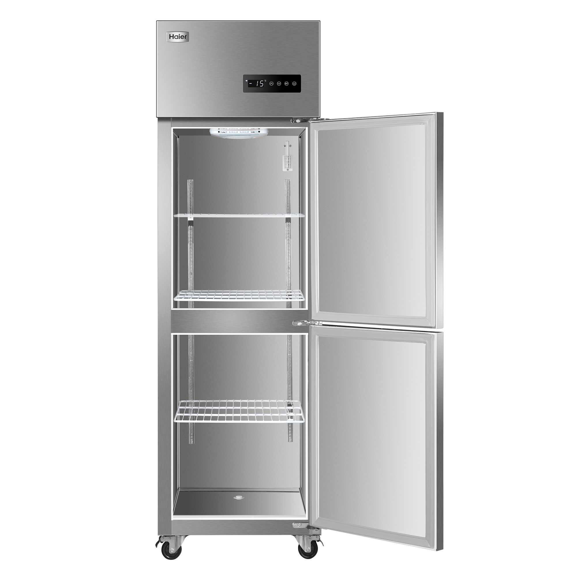 Haier/ Haier SLB-450D2 commercial kitchen refrigerator with air circulation, vertical kitchen refrigerator, stainless steel freezer pic 3