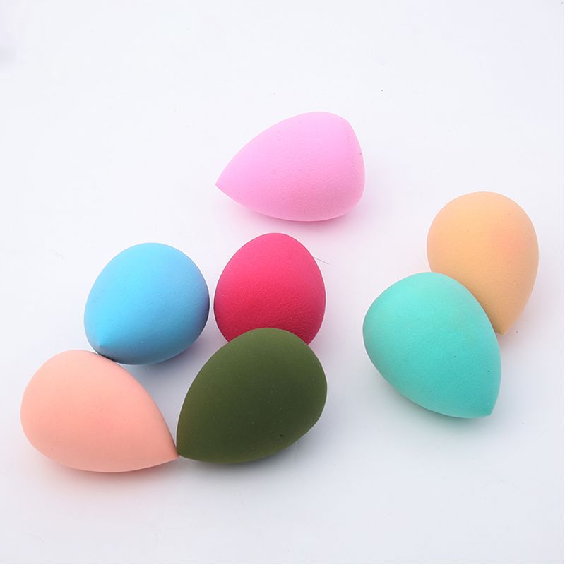 Small water drop powder puff, makeup sponge, dry and wet dual-purpose beauty egg cushion, makeup cotton pad, makeup tool storage box Specification image