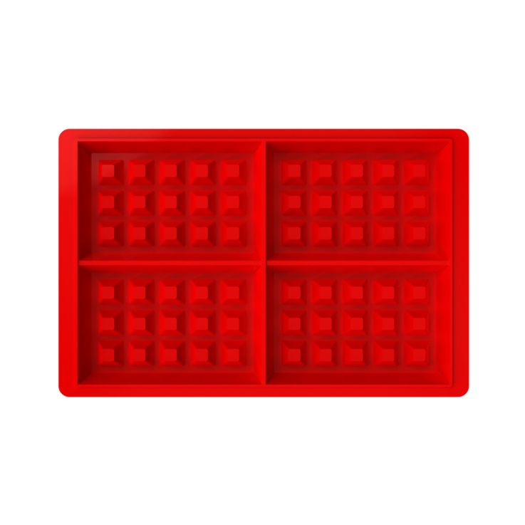 4 square waffle silicone cake tin