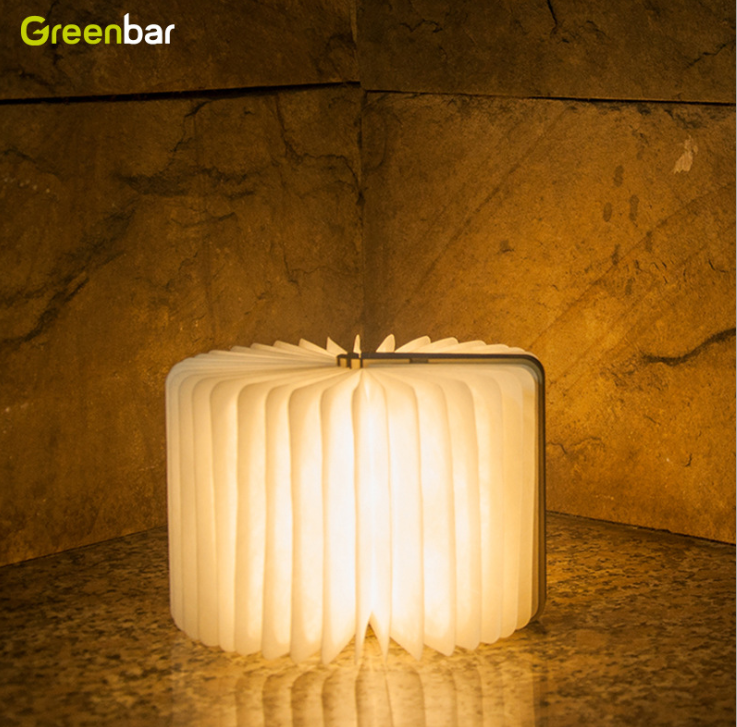 Creative portable led book lamp, novel and practical USB wooden book lamp decoration detail image 4