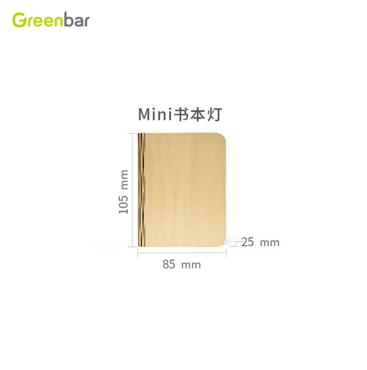 Creative portable led book lamp, novel and practical USB wooden book lamp decoration detail image 2