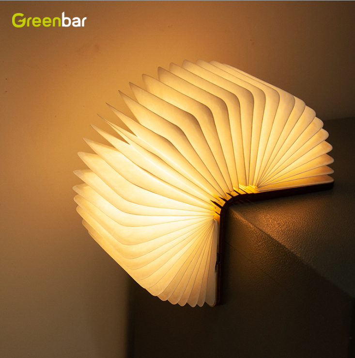Creative portable led book lamp, novel and practical USB wooden book lamp decoration detail image 3