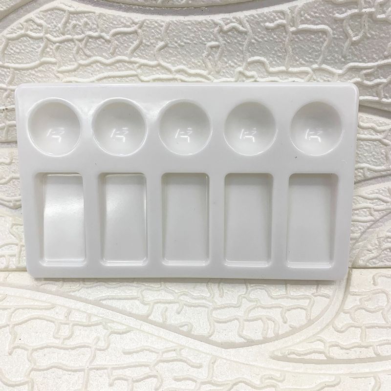 白色5+5 调色盘 绘画盘 颜料盘  水彩颜料盘   水粉颜料盘