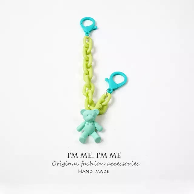 Cartoon candy bear wrist strap, phone case accessory bracelet Application Scenario
