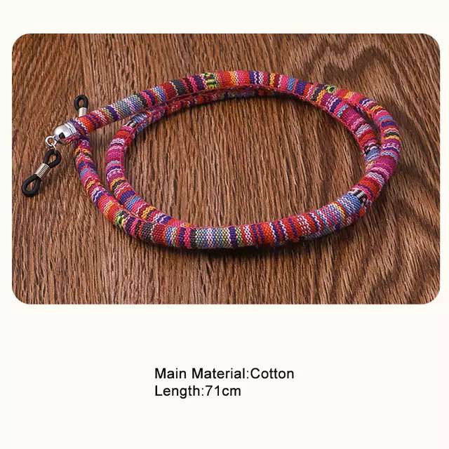 The rose Angel colorful woven thread mask chain, eyeglass pendant chain is trendy and fashionable pic 1