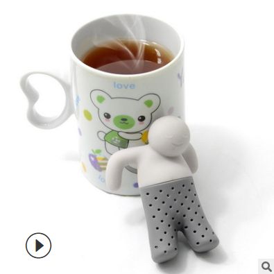 小人硅胶泡茶器