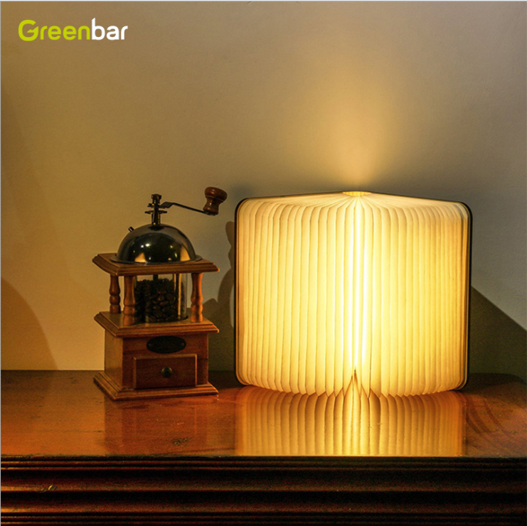 Creative portable led book lamp, novel and practical USB wooden book lamp decoration detail image 5