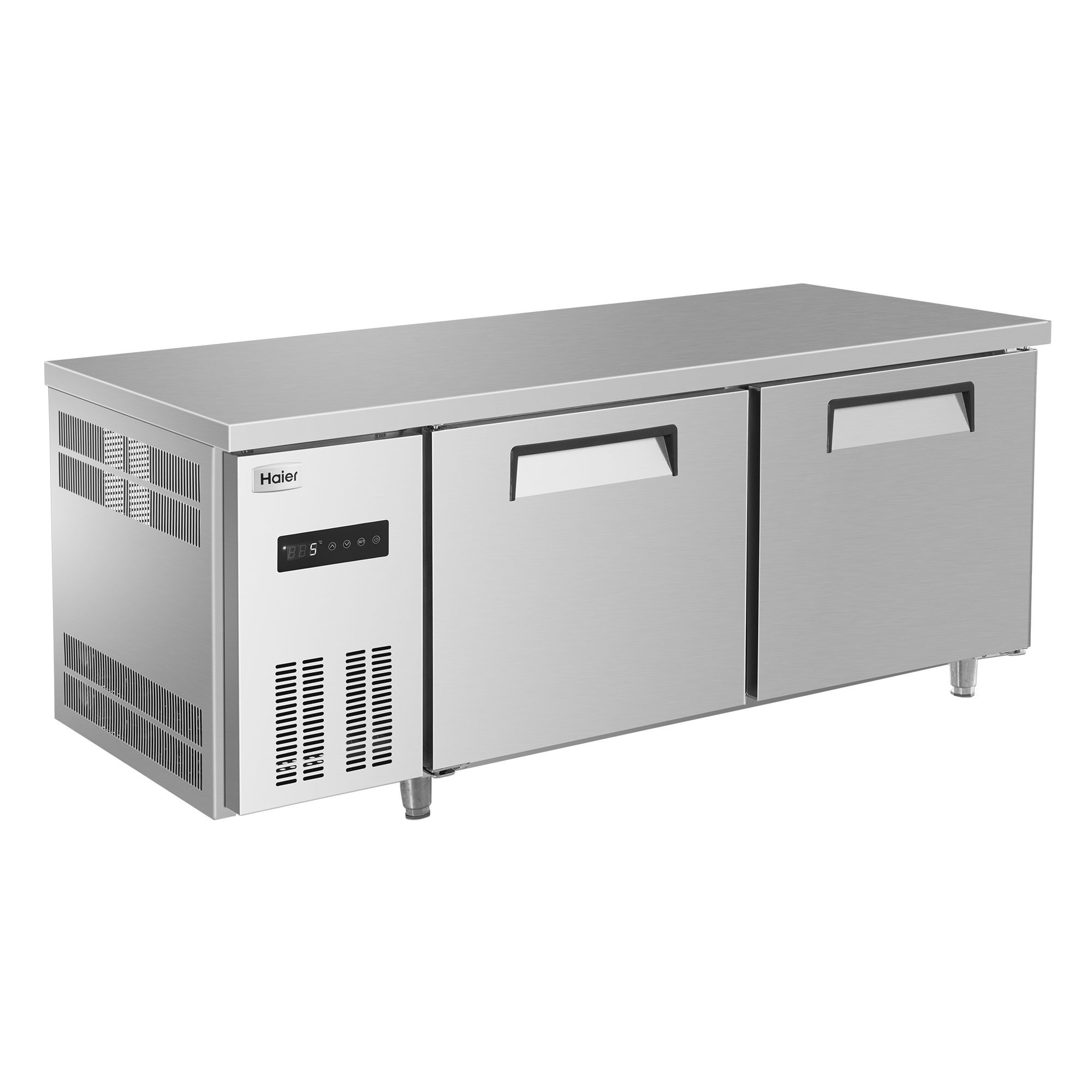 Haier/海尔 SPB-440C/D2 风循环商用工作台 冷藏柜工作台 不锈钢操作台 双门冰柜