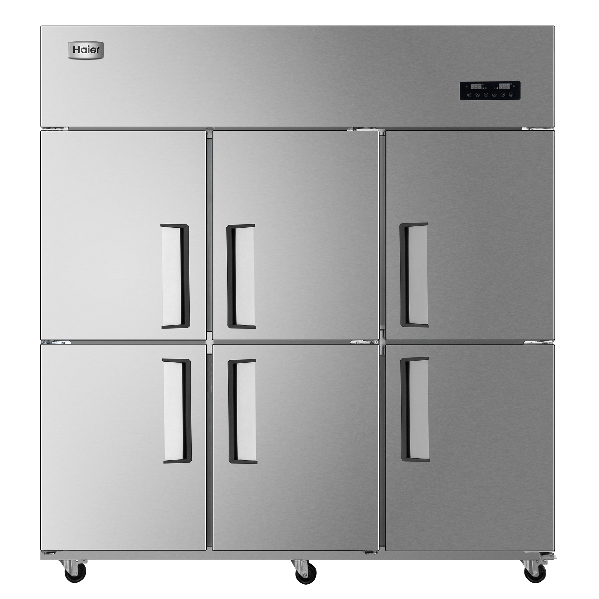 Haier SLB-1500C3D3 commercial kitchen refrigerator with air circulation, vertical kitchen refrigerator, stainless steel freezer detail image 1