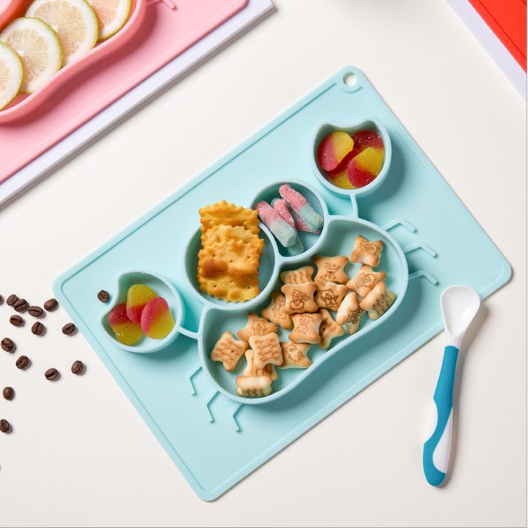 Children's silicone dinner plates