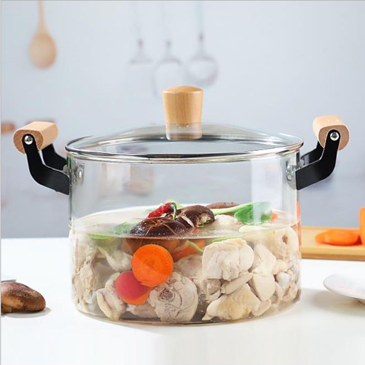 High borosilicate glass soup pot