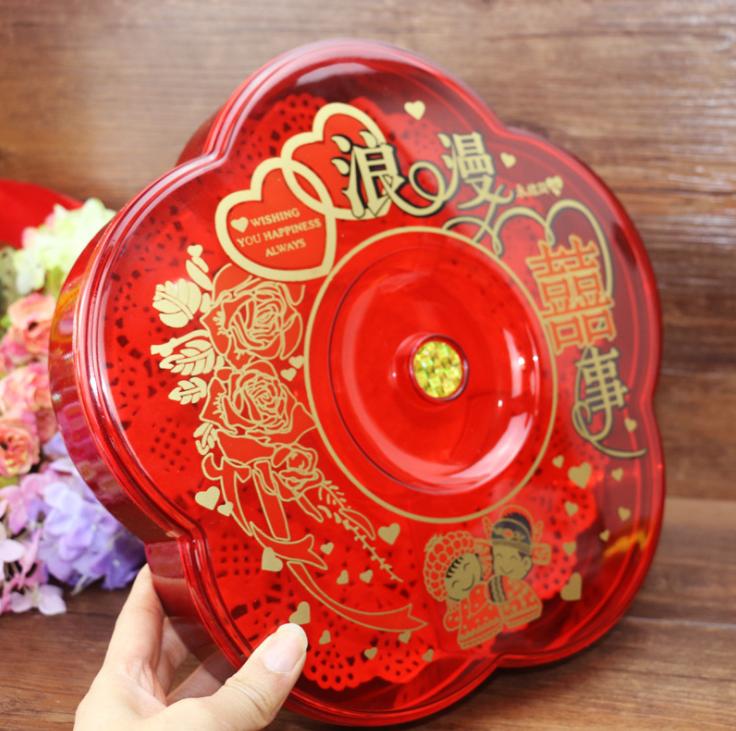 A wedding fruit, melon seed, peanut and candy plate detail image 4