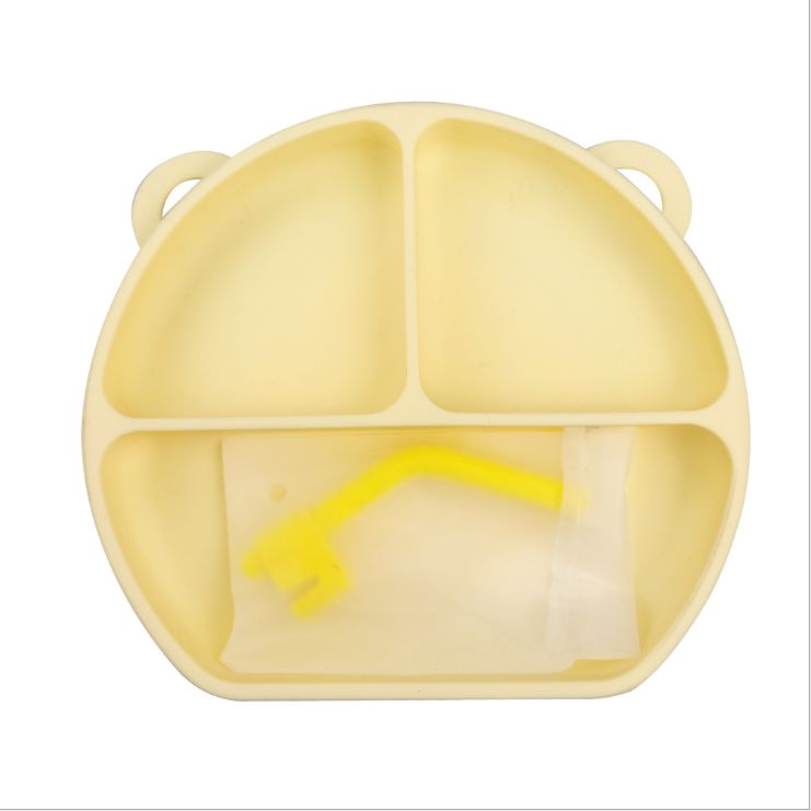 Silicone suction cup dinner plate